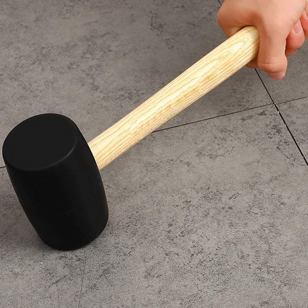 Rubber Mallet With Wood Handle